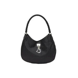 CHRISTIAN DIOR Trotter Hobo Shoulder Hack Canvas Black